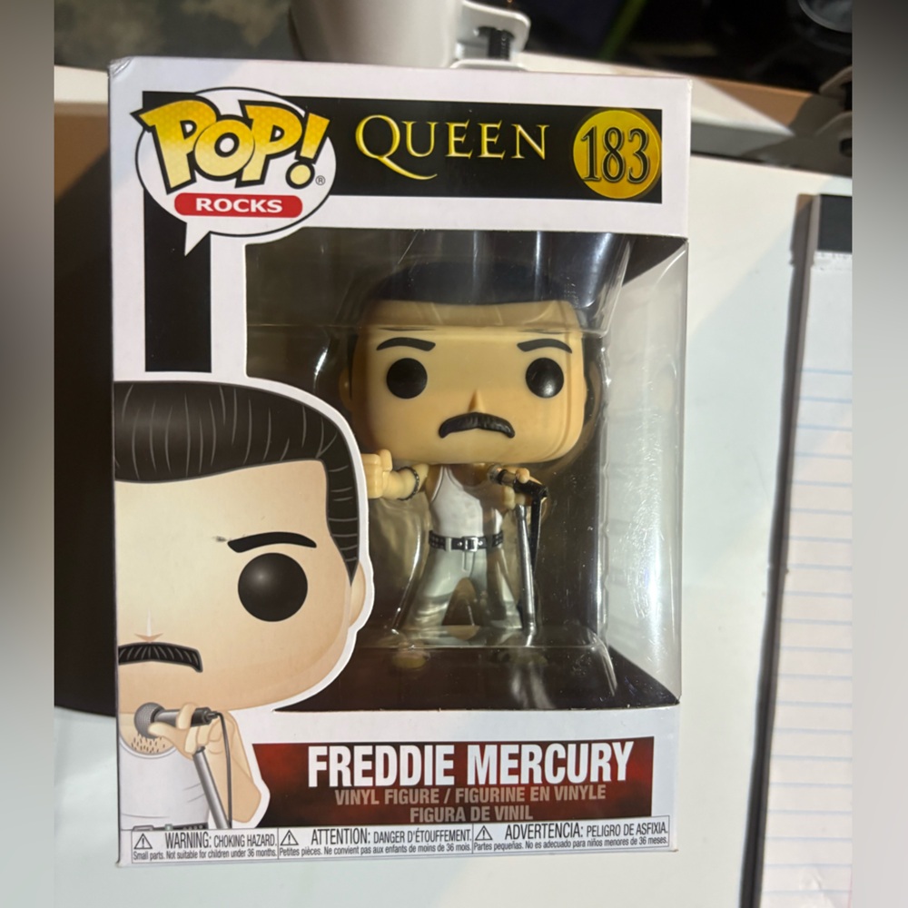 Funko Queen Freddie Mercury Figure with White Tank shirt